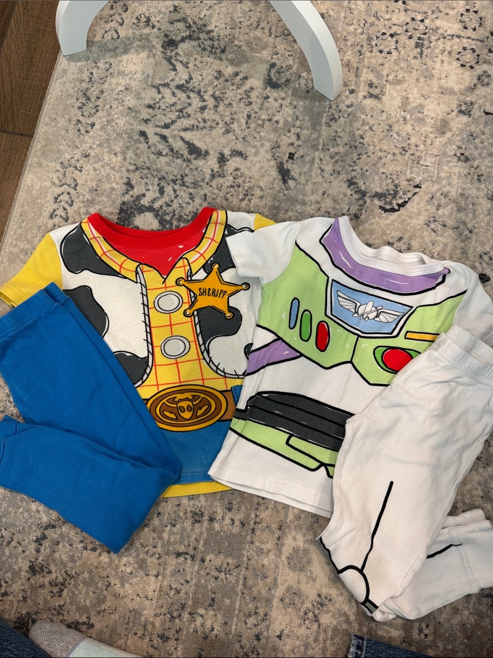 Toddler Toy Story buzz lightyear and woody Pajama Set - Yellow/Green/Blue